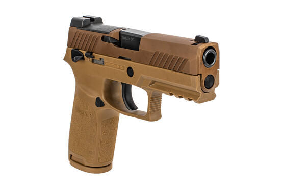SIG Sauer P320 M18 handgun is milled for red dot sights and comes with night sights